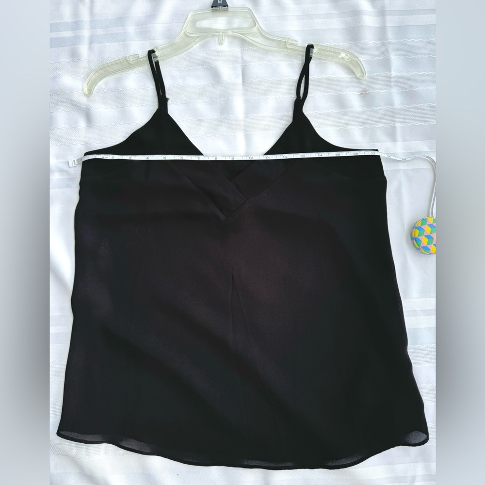 Naked Zebra Solid Black Chiffon Cami Camisole Size Small EUC - Picture 3 of 4